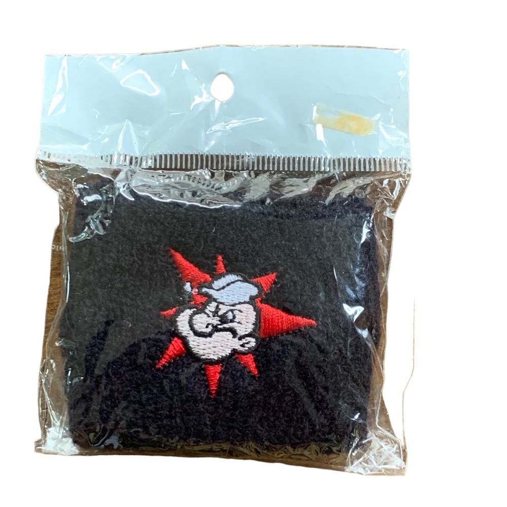 Vintage Popeye The Sailor Man Terrycloth Sweatband Wristband Indie Sleaze Y2K